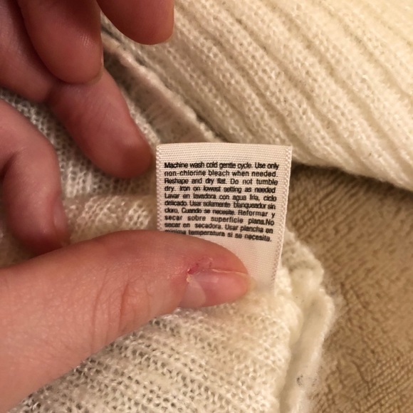 A New Approach Off White & Gold Cowl Neck Sweater - Picture 4 of 7